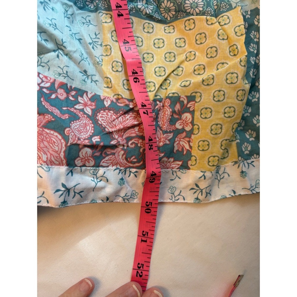New Simply Southern Patchwork Small Tiered Maxi Dress Ruffle Cotton Cottagecore - Picture 5 of 12